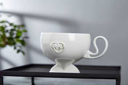 春暖花開茶杯 中空懸浮提把細節｜結構與美感並存的挑戰