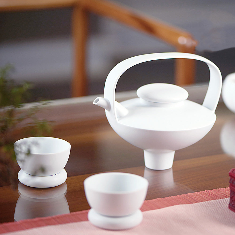 八方新氣 瓷器 茶具 霧面 杯子 白色 壺